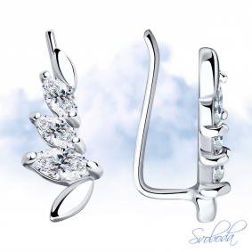 Серебряные серьги SOKOLOV 94025874-91 с фианитом 94025874-91 фото