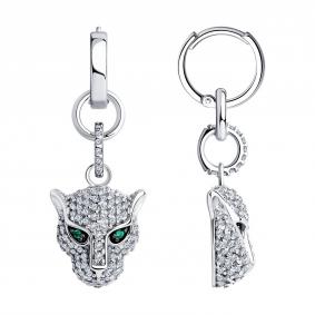 Серебряные серьги-трансформеры SOKOLOV с фианитом 94025902-91 94025902-91 фото