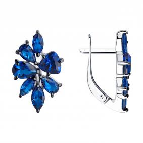 Серебряные серьги SOKOLOV 94026059-91 с фианитом 94026059-91 фото