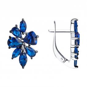 Серебряные серьги SOKOLOV 94026059 с фианитом 94026059 фото