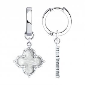 Серебряные серьги-трансформеры SOKOLOV с эмалью 94026077-91 94026077-91 фото