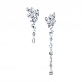 Серебряные серьги SOKOLOV 94026424 с фианитом 94026424 фото