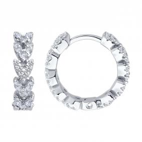 Серебряные серьги SOKOLOV 94026592-91 с фианитом 94026592-91 фото