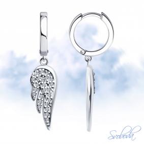 Серебряные серьги SOKOLOV 94026614-91 с фианитом 94026614-91 фото