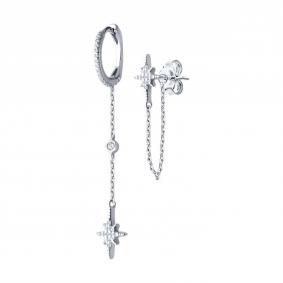 Серебряные серьги SOKOLOV 94026669-91 с фианитом 94026669-91 фото