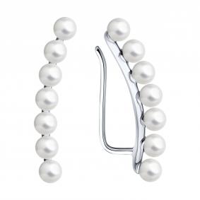 Серебряные серьги SOKOLOV 94026790 с жемчугом 94026790 фото