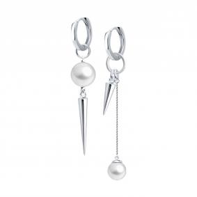 Серебряные серьги SOKOLOV 94027539 с жемчугом 94027539 фото
