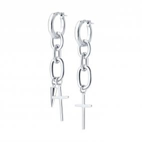 Серебряные серьги-трансформеры кресты SOKOLOV 94027549 94027549 фото