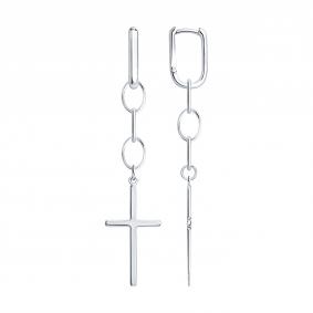 Серебряные серьги-трансформеры SOKOLOV 94027589 94027589 фото