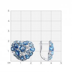 Серебряные серьги SOKOLOV 94027602 с фианитом 94027602 фото