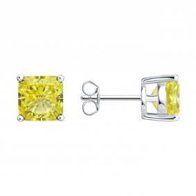 Серебряные серьги SOKOLOV 94027607-91 с фианитом 94027607-91 фото