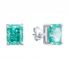 Серебряные серьги SOKOLOV 94027608-91 с фианитом 94027608-91 фото