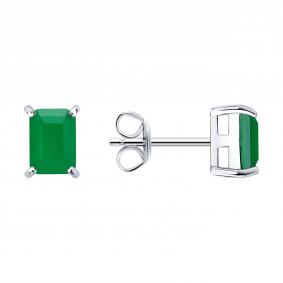 Серебряные серьги SOKOLOV 94027625-91 с фианитом 94027625-91 фото