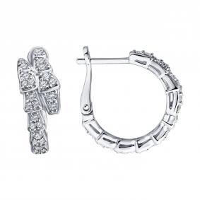 Серебряные серьги SOKOLOV 94027648-91 с фианитом 94027648-91 фото