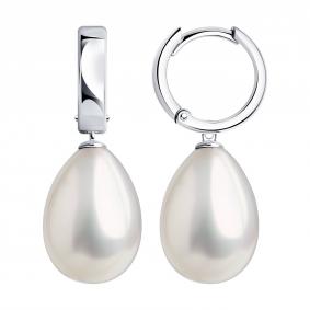 Серебряные серьги SOKOLOV 94027674 с жемчугом 94027674 фото