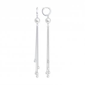 Серебряные серьги SOKOLOV 94027735 с жемчугом 94027735 фото