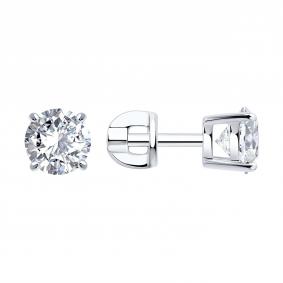 Серебряные серьги SOKOLOV с бриллианитами 94027752 94027752 фото