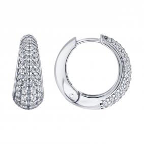 Серебряные серьги SOKOLOV 94027794 с фианитом 94027794 фото