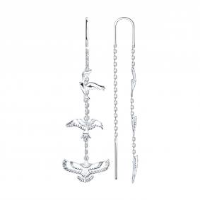 Серебряные серьги SOKOLOV 94027816 94027816 фото