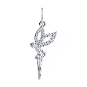 Серебряная подвеска SOKOLOV 94030699 с фианитом 94030699 фото