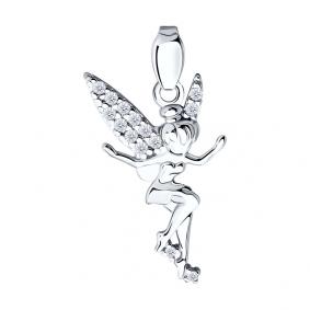 Серебряная подвеска SOKOLOV 94030701 с фианитом 94030701 фото