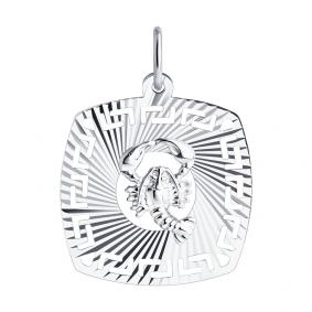 Серебряная подвеска Знак зодиака Рак SOKOLOV 94030861 94030861 фото