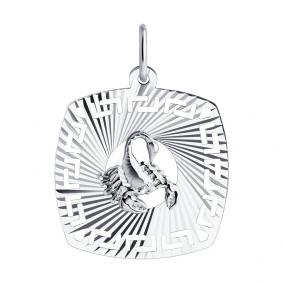 Серебряная подвеска Знак зодиака Скорпион SOKOLOV 94030865 94030865 фото