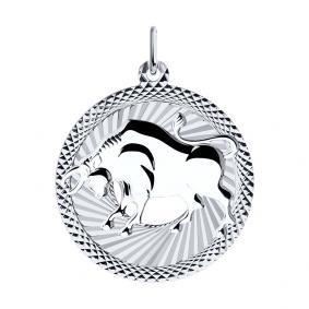 Серебряная подвеска Знак зодиака Телец SOKOLOV 94030871 94030871 фото
