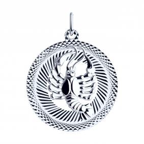 Серебряная подвеска Знак зодиака Рак SOKOLOV 94030873 94030873 фото