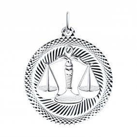 Серебряная подвеска Знак зодиака Весы SOKOLOV 94030876 94030876 фото