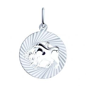 Серебряная подвеска Знак зодиака Телец SOKOLOV 94030883 94030883 фото