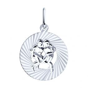Серебряная подвеска Знак зодиака Близнецы SOKOLOV 94030884 94030884 фото