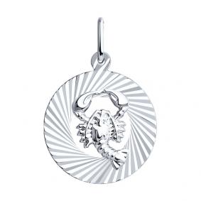 Серебряная подвеска Знак зодиака Рак SOKOLOV 94030885 94030885 фото