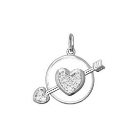Серебряная подвеска SOKOLOV 94031128 с фианитом 94031128 фото