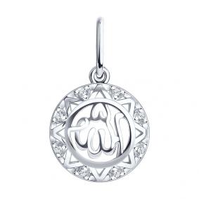 Серебряная подвеска SOKOLOV 94031198 с фианитом 94031198 фото