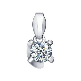 Серебряная подвеска SOKOLOV 94031278 с фианитом 94031278 фото