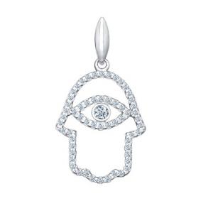 Серебряная подвеска SOKOLOV 94031303 с фианитом 94031303 фото