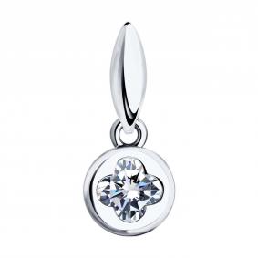 Серебряная подвеска SOKOLOV 94031327 с фианитом 94031327 фото
