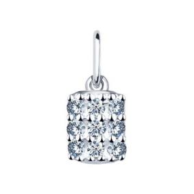 Серебряная подвеска SOKOLOV 94031346 с фианитом 94031346 фото