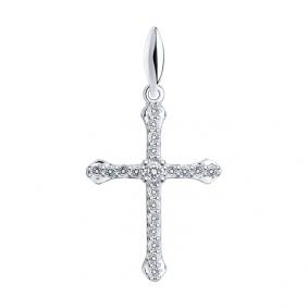 Серебряная подвеска SOKOLOV 94031379 с фианитом 94031379 фото
