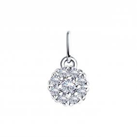 Серебряная подвеска SOKOLOV 94031462-91 с фианитом 94031462-91 фото