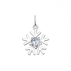 Серебряная подвеска SOKOLOV 94031501 с фианитом 94031501 фото