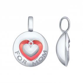 Серебряная подвеска с подвижным элементом SOKOLOV  и эмалью 94031533 94031533 фото