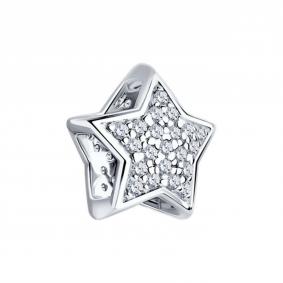 Серебряная подвеска-шарм SOKOLOV с фианитом 94031685-91 94031685-91 фото