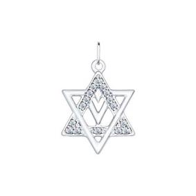 Серебряная подвеска SOKOLOV 94031731 с фианитом 94031731 фото