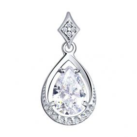 Серебряная подвеска SOKOLOV 94031793 с фианитом 94031793 фото