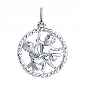 Серебряная подвеска Знак зодиака Близнецы SOKOLOV 94031855 94031855 фото