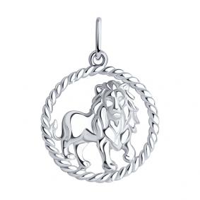 Серебряная подвеска Знак зодиака Лев SOKOLOV 94031857 94031857 фото