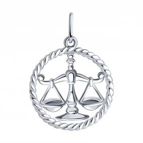 Серебряная подвеска Знак зодиака Весы SOKOLOV 94031859 94031859 фото