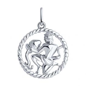 Серебряная подвеска Знак зодиака Водолей SOKOLOV 94031863 94031863 фото